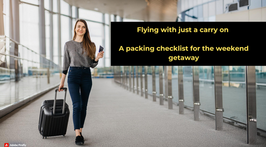 A woman confidently pulls her stylish carry-on luggage, luggage with four wheels, ready for her next adventure with essentials from LoomisTravel.com