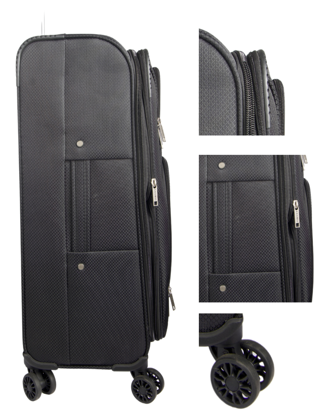 Expandable Sky Hybrid Black Check-In Spinner - 25 inch