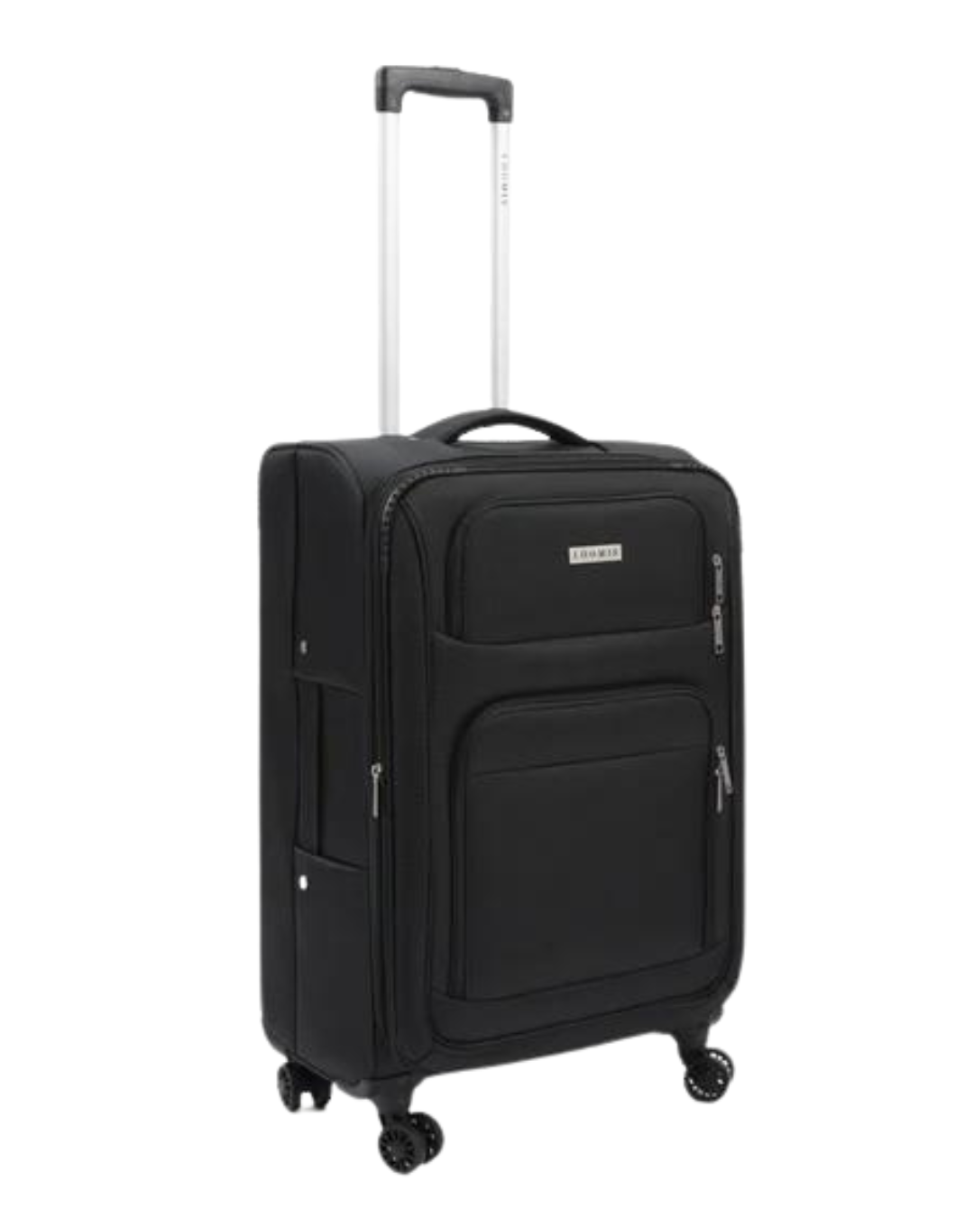 Loomis Expandable Lightweight Black Carry-On Spinner Luggage - 20 inch. Best Carryon and check in luggage with wheels. Best suitcase with wheels. Black carryon luggage. Black Checkin luggage 25 inch. Affordable durable luggage