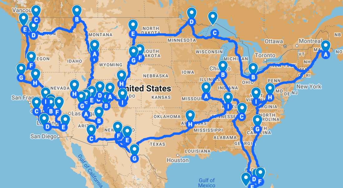 How to Plan a road trip to 51 US National Parks